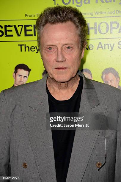 Actor Christopher Walken arrives at the premiere of CBS Films' "Seven Psychopaths" at Mann Bruin Theatre on October 1, 2012 in Westwood, California.