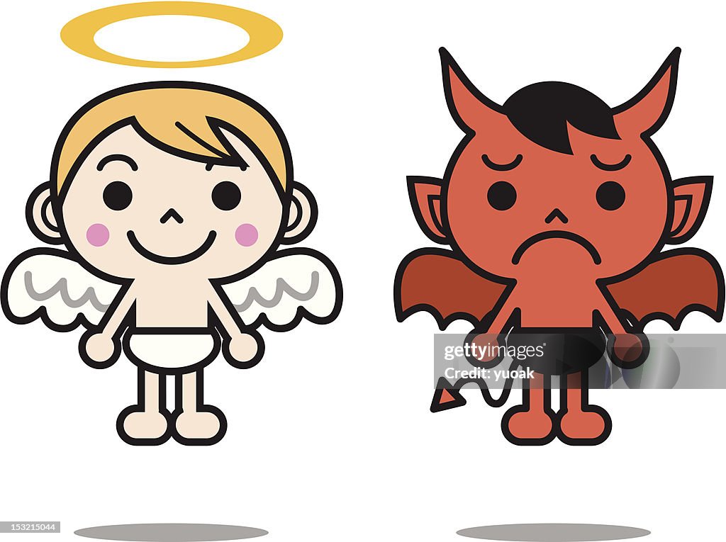 Angel Devil Problem Angel And Devil Cartoon