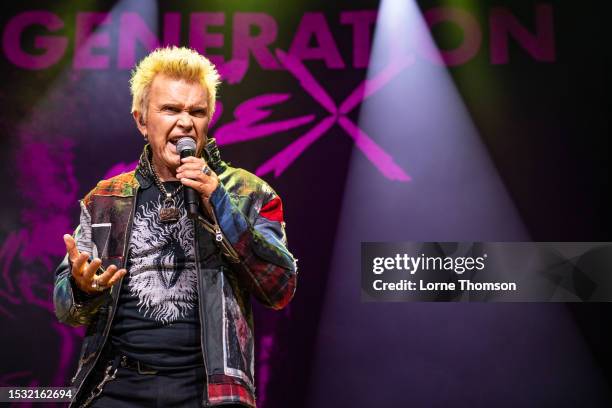 Billy Idol of Generation Sex performs at The Halls Wolverhampton on July 10, 2023 in Wolverhampton, England.