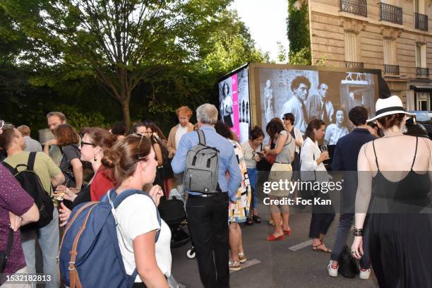 General view of atmosphere of the street Cocktail during the Centenary of the Birth of its founder Annette Giacometti and the 20th anniversary of the...