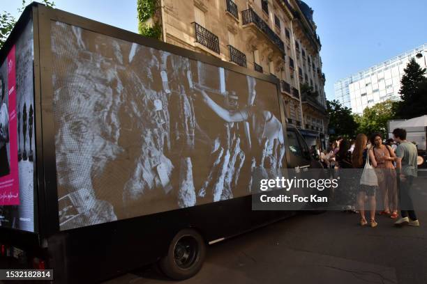 General view of atmosphere of the street Cocktail during the Centenary of the Birth of its founder Annette Giacometti and the 20th anniversary of the...