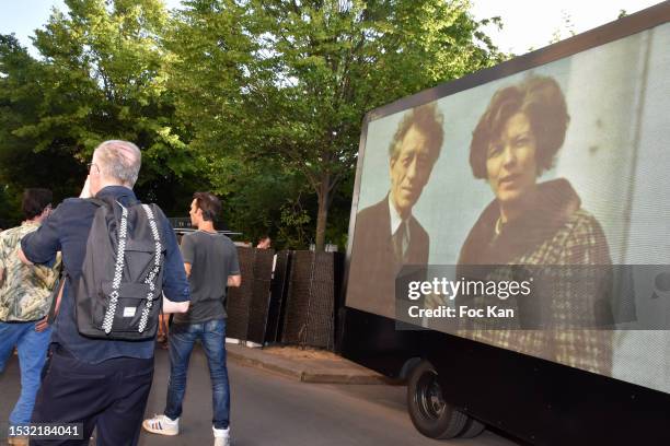 General view of atmosphere of the street Cocktail during the Centenary of the Birth of its founder Annette Giacometti and the 20th anniversary of the...