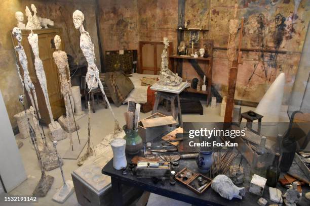 General view of atmosphere in the museum during the Centenary of the Birth of its founder Annette Giacometti and the 20th anniversary of the Creation...