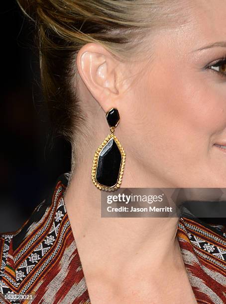 Actress Leslie Bibb arrives at the premiere of CBS Films' 'Seven Psychopaths' at Mann Bruin Theatre on October 1, 2012 in Westwood, California.