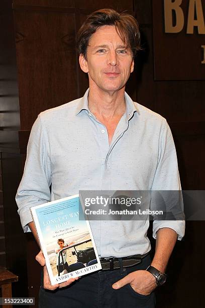 Andrew McCarthy attends the Signing of His Travel Book "The Longest Way Home" at Barnes & Noble bookstore at The Grove on October 1, 2012 in Los...