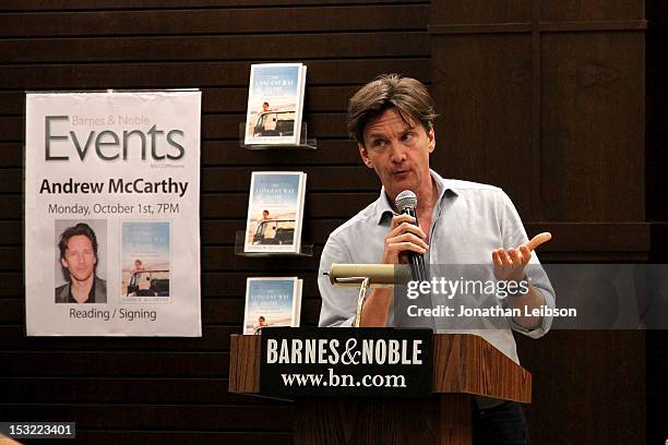 Andrew McCarthy attends the Signing of His Travel Book "The Longest Way Home" at Barnes & Noble bookstore at The Grove on October 1, 2012 in Los...