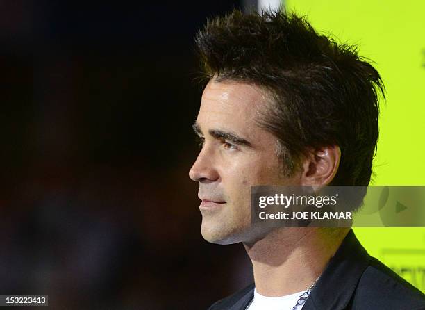 Actor Colin Farrell arrives at the premiere of CBS Films' 'Seven Psychopaths' at Mann Bruin Theatre on October 1, 2012 in Westwood, California.AFP...