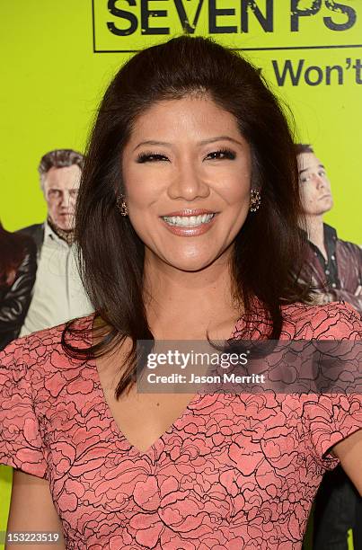 Actress Julie Chen arrives at the premiere of CBS Films' 'Seven Psychopaths' at Mann Bruin Theatre on October 1, 2012 in Westwood, California.