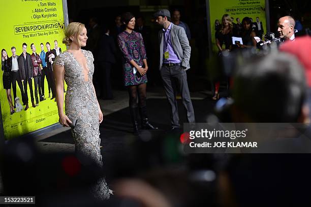 Actress Abbie Cornish arrives at the premiere of CBS Films' 'Seven Psychopaths' at Mann Bruin Theatre on October 1, 2012 in Westwood, California.AFP...