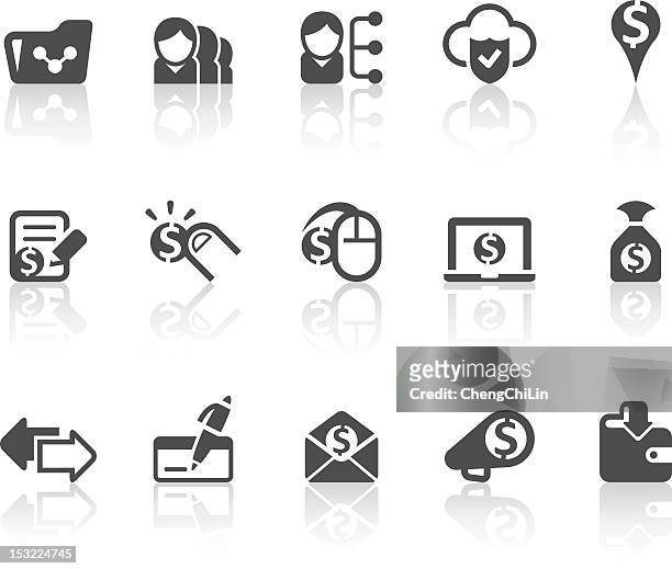 make money online icons | simple black series - value chain stock illustrations