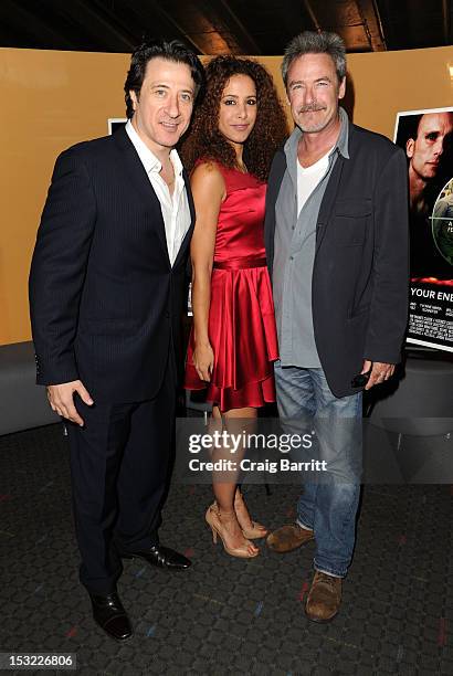 Federico Castelluccio , Yvonne Maria Schaefer and James McCaffrey attend the "Keep Your Enemies Closer: Checkmate" screening at the School of Visual...