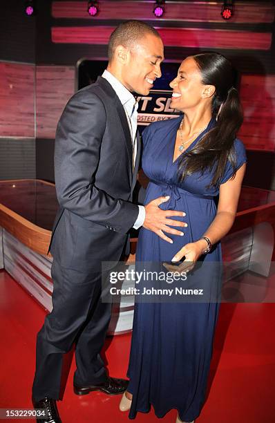 Holmes and Marilee Fiebig-Holmes attend the premiere of "Don't Sleep" at BET Studios on October 1, 2012 in New York City.