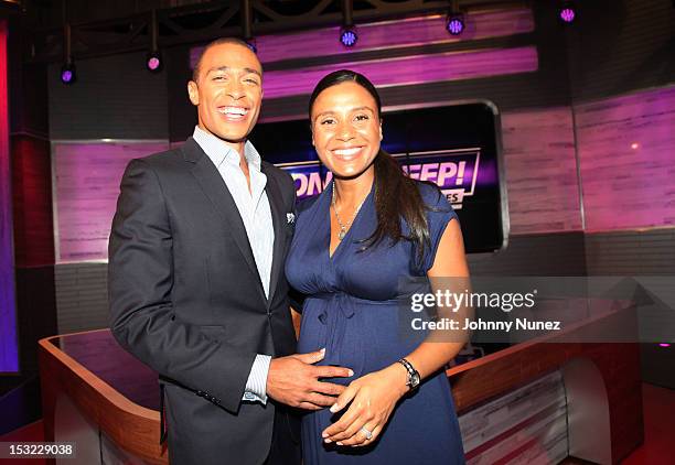 Holmes and Marilee Fiebig-Holmes attend the premiere of "Don't Sleep" at BET Studios on October 1, 2012 in New York City.