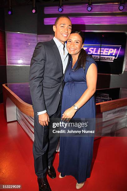 Holmes and Marilee Fiebig-Holmes attend the premiere of "Don't Sleep" at BET Studios on October 1, 2012 in New York City.