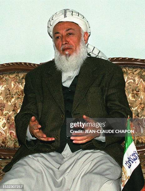 Ag Rabbani Former Afghan president and nominal chief of anti-Taliban troops ...