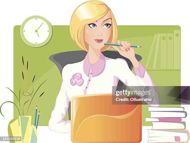 thinking about the solution - glance stock illustrations