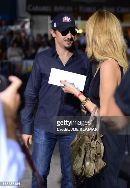 Actor Jeremy Renner arrives at the premiere of CBS Films' 'Seven Psychopaths' at Mann Bruin Theatre on October 1, 2012 in Westwood, California.AFP...