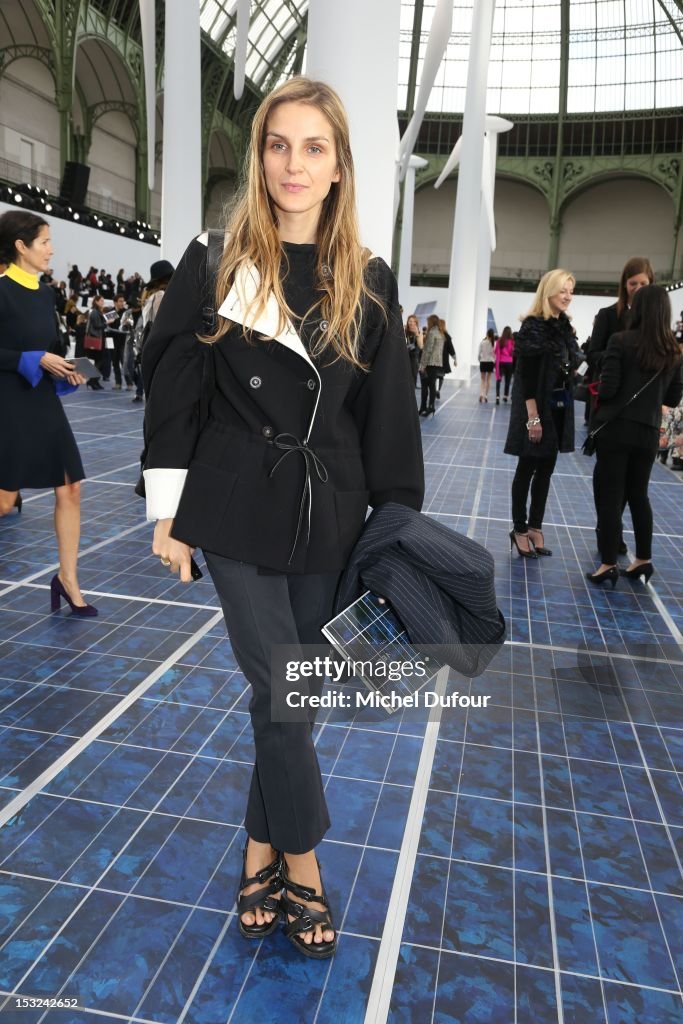 Gaia Repossi attends the Chanel Spring / Summer 2013 show as part of ...
