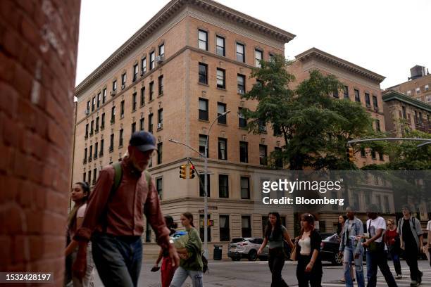 Proposed location of a 5G tower on the corner of 95th Street and Madison Avenue in the Carnegie Hill neighborhood of New York, US, on Tuesday, June...