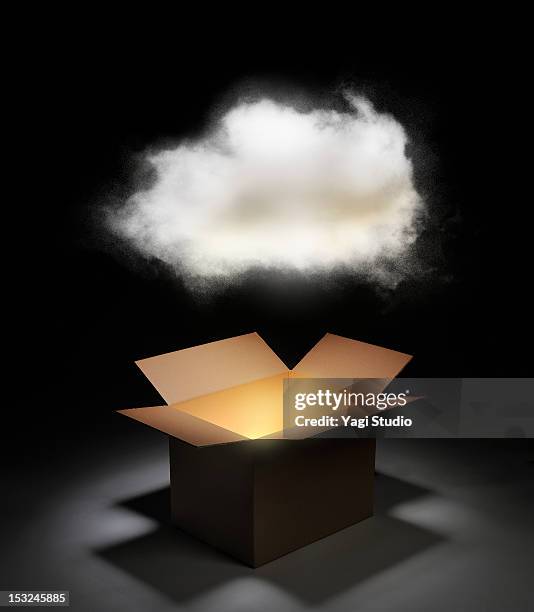 the cloud network - glowing box stock pictures, royalty-free photos & images