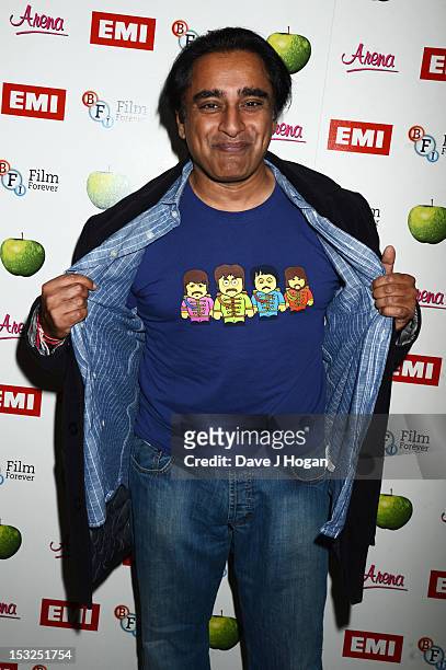 Sanjeev Bhaskar attends a gala screening of Magical Mystery Tour at The BFI Southbank on October 2, 2012 in London, England.