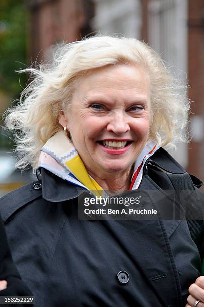 Sandra Dickinson attends the memorial service for Victor Spinetti at St Paul's Church on October 2, 2012 in London, England.