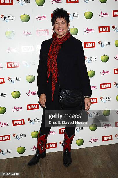 Martine Beswick attends a gala screening of Magical Mystery Tour at The BFI Southbank on October 2, 2012 in London, England.