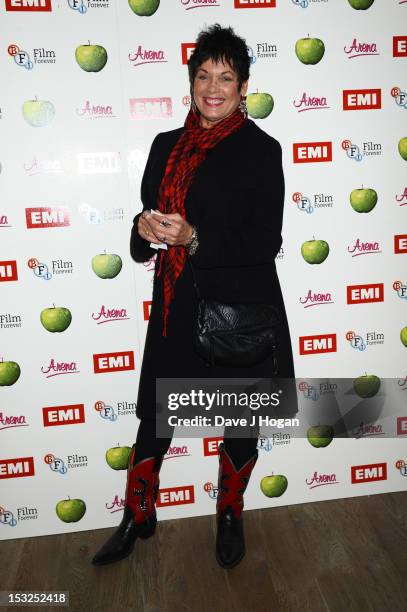 Martine Beswick attends a gala screening of Magical Mystery Tour at The BFI Southbank on October 2, 2012 in London, England.