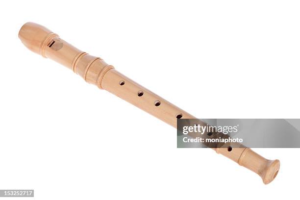 flute - musical instrument white background stock pictures, royalty-free photos & images