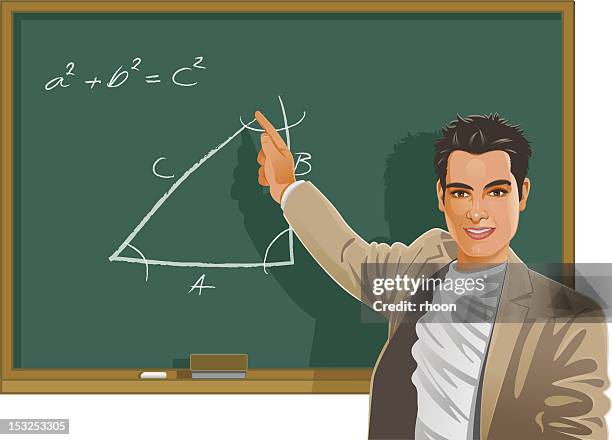 maths class - pythagoras stock illustrations