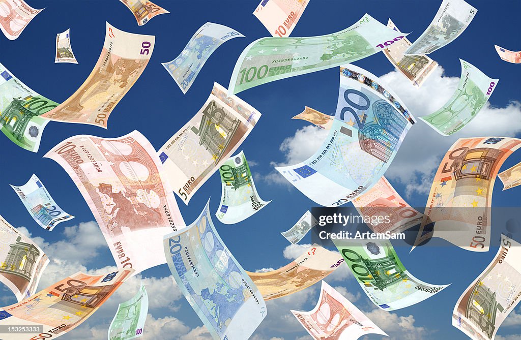 Sinkende Euro (Himmel Hintergrund