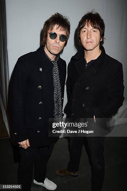 Liam Gallagher and Gem Archer attend a gala screening of Magical Mystery Tour at The BFI Southbank on October 2, 2012 in London, England.