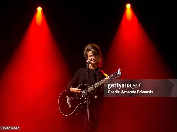 Musician Selah Sue performs onstage at The Wiltern on October 1, 2012 in Los Angeles, California.