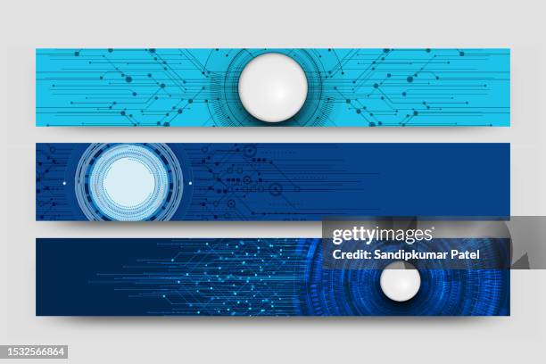 set of sci fi futuristic user interface, hud, technology abstract background - data collection abstract stock illustrations