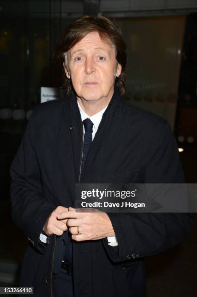 Sir Paul McCartney attends a gala screening of Magical Mystery Tour at The BFI Southbank on October 2, 2012 in London, England.