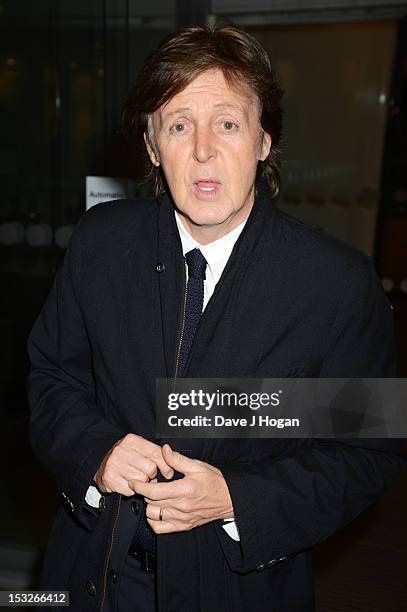 Sir Paul McCartney attends a gala screening of Magical Mystery Tour at The BFI Southbank on October 2, 2012 in London, England.