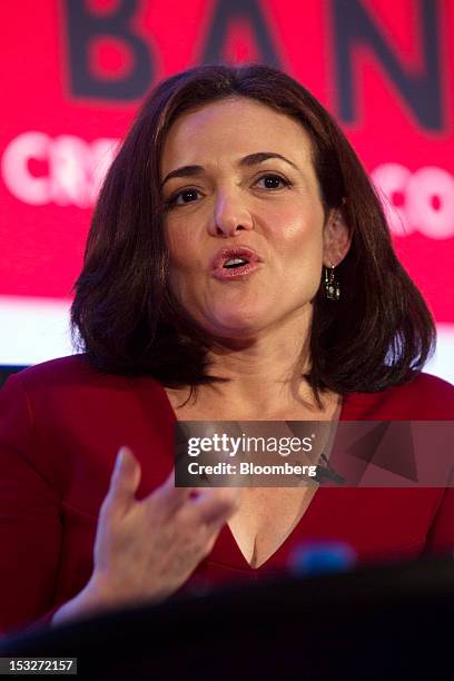 Sheryl Sandberg, chief operating officer of Facebook Inc., speaks during an interview at the Interactive Advertising Bureau MIXX conference in New...