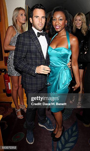 James O' Keefe and Beverley Knight attend Ben Caring's birthday party at Annabel's on October 2, 2012 in London, England.