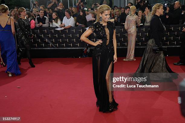 Sylvie van der Vaart arrives for the German TV Award 2012 at the Coloneum on October 2, 2012 in Cologne, Germany.