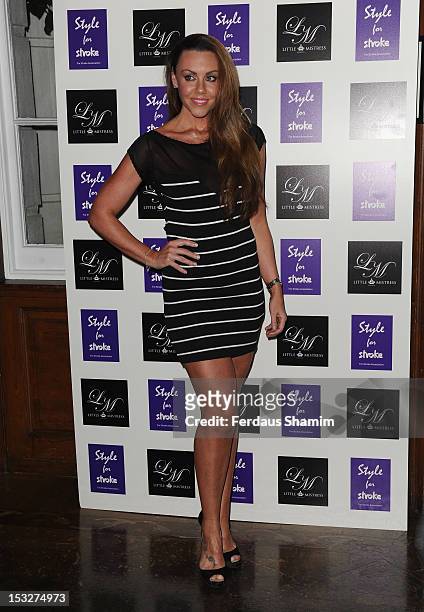 Michelle Heaton attends the launch party of Style for Stroke by Nick Ede at No 5 Cavendish Square on October 2, 2012 in London, England.