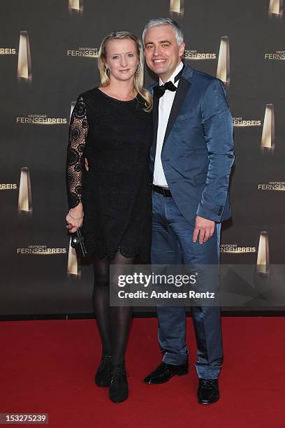 Andreas von Thien and wife Alexandra von Thien arrive for the German TV Award 2012 at Coloneum on October 2, 2012 in Cologne, Germany.