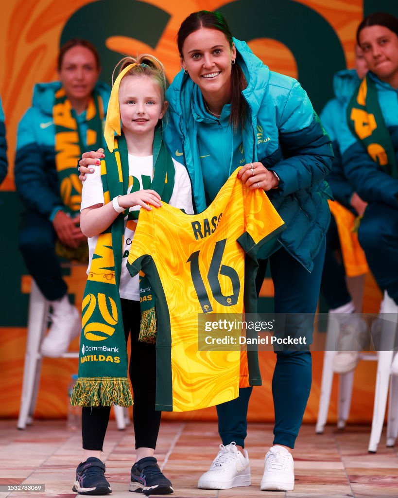 Hayley Raso of the Matildas poses for a photograph during the... News ...