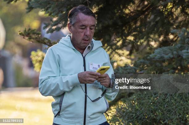 Emilio Azcarraga, president and chief executive officer of Grupo Televisa SAB, walks to the morning session during the Allen & Co. Media and...