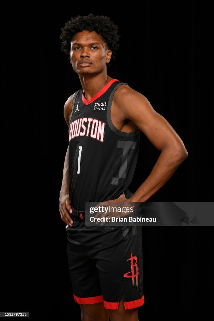 Thompson Rookie Nba Amen Thompson of the Houston Rockets poses for a portrait during the ...