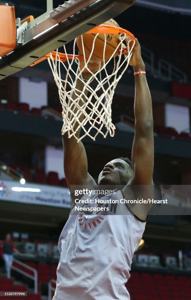 Capela Houston Rockets Houston Rockets' Clint Capela dunks the ball into the basket during ...