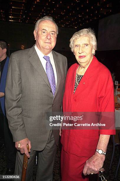 Former Australian Prime Minister Gough Whitlam and his wife Margaret Whitlam attend a Melbourne Cup Lunch at the Wentworth Hotel to raise funds for...