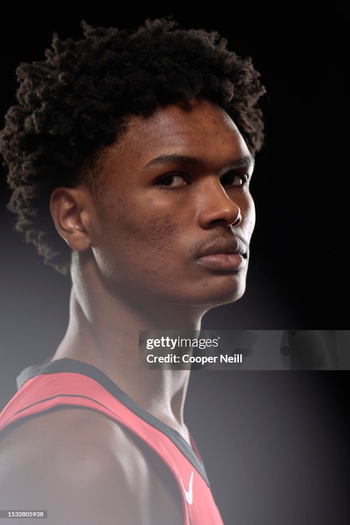 Thompson Rookie Nba Amen Thompson of the Houston Rockets poses for a portrait during the ...