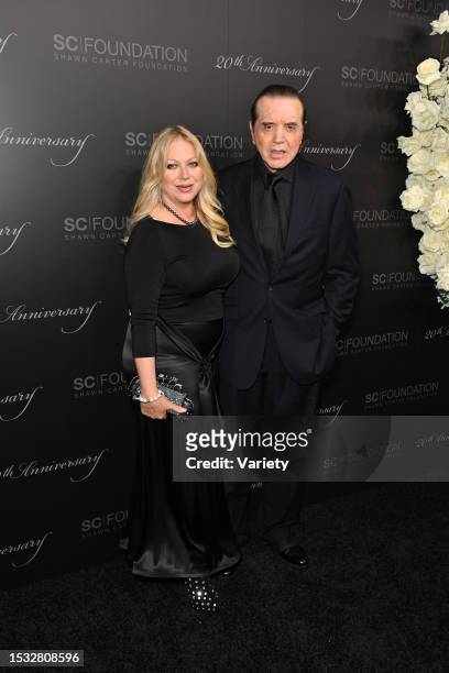 Gianna Ranaudo and Chazz Palminteri at The Shawn Carter Foundation's 20th Anniversary Black Tie Gala held at Pier Sixty on July 14, 2023 in New York...