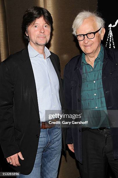 Documentary filmmakers Ken Burns and Albert Maysles attend 'The Central Park Five' New York Special Screening at Dolby 88 Theater on October 2, 2012...