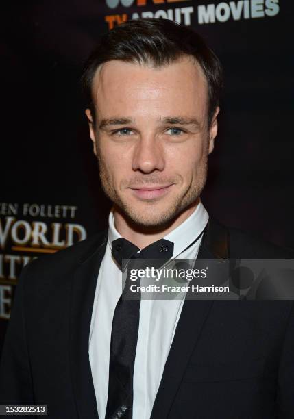 Actor Rupert Evans attends the screening of "World Without End" presented by ReelzChannel at The Grove on October 2, 2012 in Los Angeles, California.